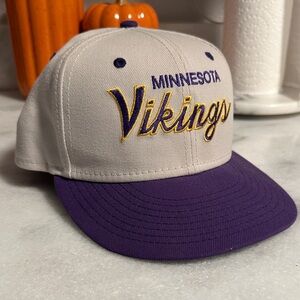 NFL Minnesota Vikings Cream and Purple Cap